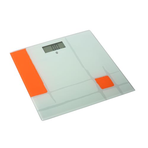 Báscula digital personal GWO230 de eldom, hasta 150 Kg, color naranja, diseño moderno